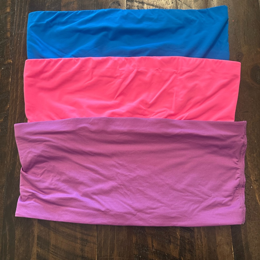 NEW FASHION  BANDEAUX bundle 3pcs  pink
& blue NWT’s